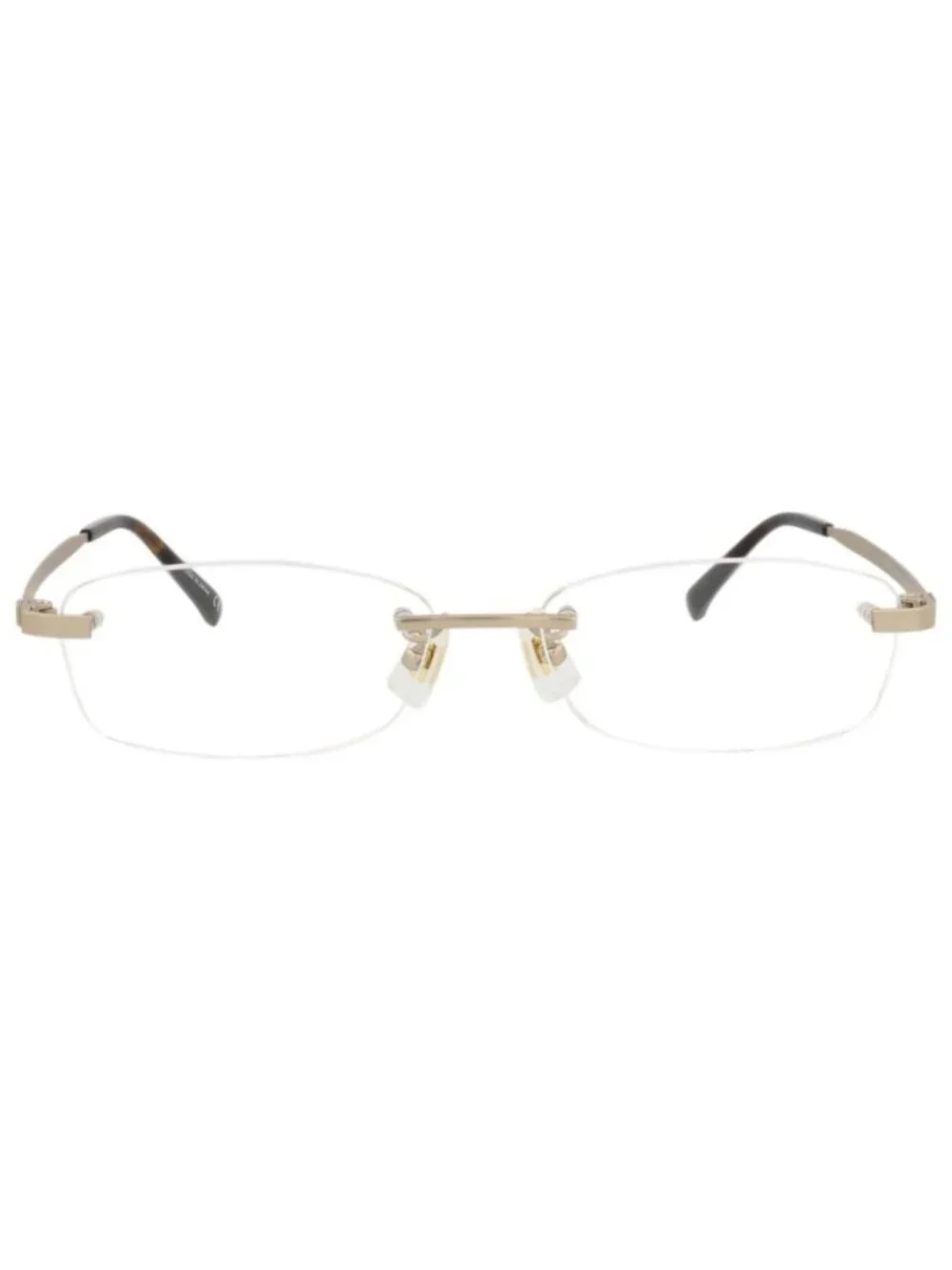 New Dunhill Women's Eyeglasses Square Rectangle Titanium Frame Mens Gold Gold